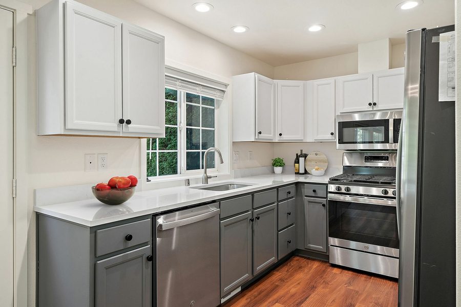 Kitchen with stainless appliances